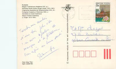 Estátua de István Széchenyi — Academia das Ciências Húngara — Budapeste — Verso