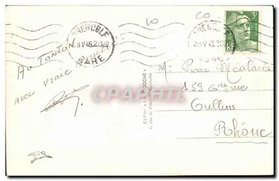 Grenoble — Quai Jonking i widok na Saint-Eynard — Wydawnictwo «La Gogne» — Rewers