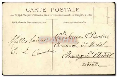 Grenoble — Most wiszący, Pałac Sądowy, nabrzeże Republiki — Wydawnictwo Sztuki. L. Hue Tintins. Grenoble. N°30 — Rewers
