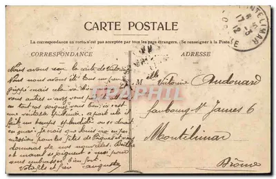 Grenoble — O Ponte da França e o Moucheotte — Editor não identificado, número de série não visível — Verso