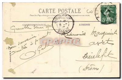 O Ponte da Porte de France — Grenoble — editor desconhecido, n° 31 — Verso