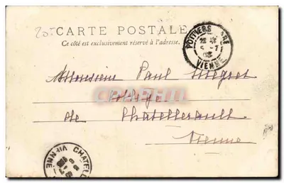 Poitiers — Das Justizpalast — CL. GALERIES PARISIENNES — Rückseite