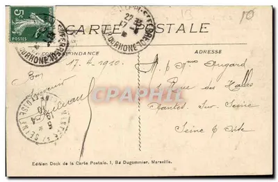 Marseille - Prefektura — wydawca Dugommier, n°5 — Rewers