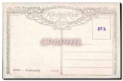 Wiener Stephansplatz — editor Kienbet Wien, n° O.K. 29 — Verso
