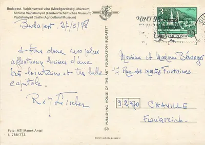Zamek Vajdahunyad — Budapeszt — wydawca MTL Manek Antal, nr serii I.-788/773 — Rewers