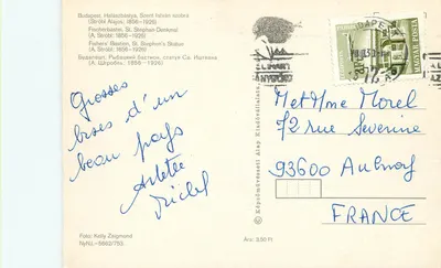 Budapeszt. Halászbástya, Szent István szobra — Bastion Płowiarski, Statua Świętego Stefana — wydawca Kelly Zsigmond, nr 5662/753 — Rewers