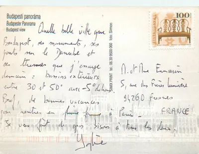 Budapeszt — widok panoramiczny — SIMIX PRINT n°060 — Rewers