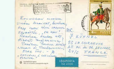 Głowa Chrystusa — rzeźba drewniana — Galeria Meštrović, Split — Rewers