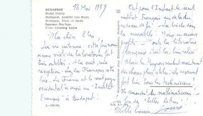 Widok na Budę — Budapeszt — Fotografia Czeizling Lajos — Rewers