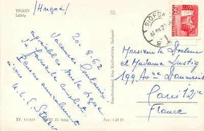 Tihany — Widok panoramiczny — Képzőművészeti Alap Kladóvállala, Budapeszt — Rewers