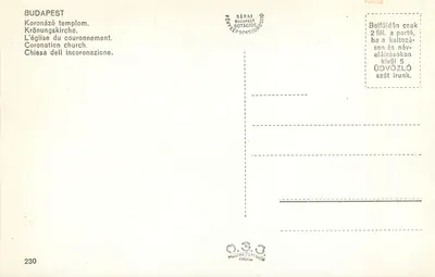 Budapeszt — Katedra koronacyjna — Sárai Budapest Rotációs — Rewers