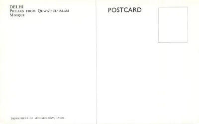 Słupy z meczety Quwat-ul-Islam — Delhi — Department of Archaeology, India — Rewers