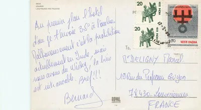 Lacze Palacze i pałac w Udaipurze — wydawca GOVAL, nr 114 — Rewers