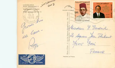 Casablanca — Budynek Comptoirs du Maroc — Foto ITTAHOR — Rewers