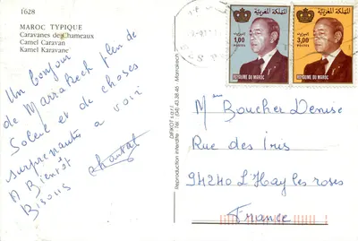 Caravanas de camelos — Marrakech — DIFIKOT s.a.r.l. n°1628 — Verso