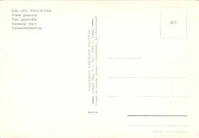El Hoceima — Widok ogólny — Wydawnictwo Librería Escolar — Rewers