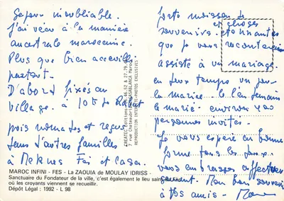 Fès - La Zaouïa de Moulay Idriss — Santuario del Fundador de la ciudad — Créatec Editions — Reverso