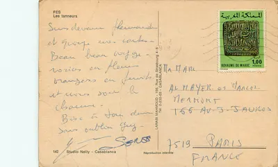 Fès - Os curtidores — Estúdio Nelly - Casablanca, n°142 — Verso