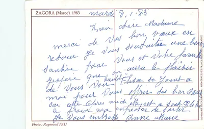 Dziecko w Zagorze — Maroko 1983 — Fotografia: Raymond FAU — Rewers