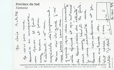 Kawalerzyści w akcji — Pamiętniki Maroka — Województwo Południowe, Fantasia — Wydawnictwo Sté Marrakech La Légende des Siècles — Rewers