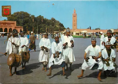 Bilhete postal moderno Marrocos típico