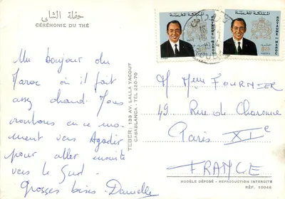 Cerimônia do chá — Casablanca — editor TEBER, Ref. 10046 — Verso