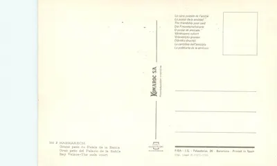 Grande pátio do Palácio da Bahía — Marrakech — Komaroc SA — Verso