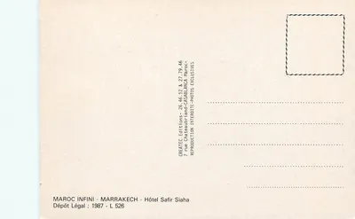Hotel Safir Siaha — Marrakech — Wydawnictwo CREATEC — Rewers