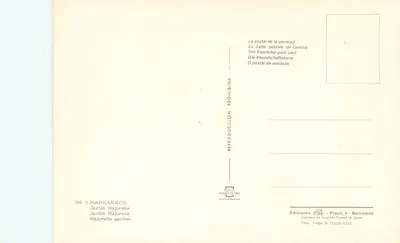 Ogród Majorelle — Marrakech — Wydawnictwo Pique — Rewers