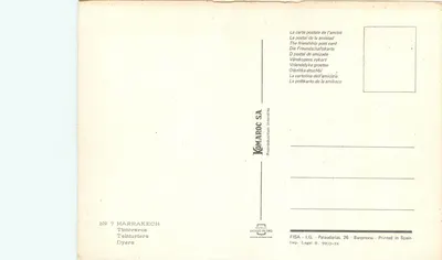 Tintoreros w Marrakechu — wydawca Komaroc SA, nr 7 — Rewers