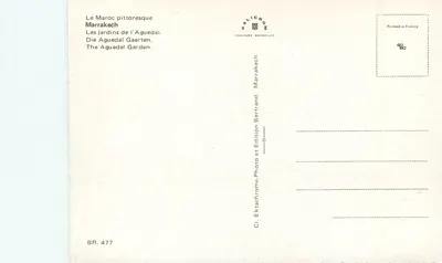 Jardim d'Aguedal — Marrakech — Edição Bertrand — Verso