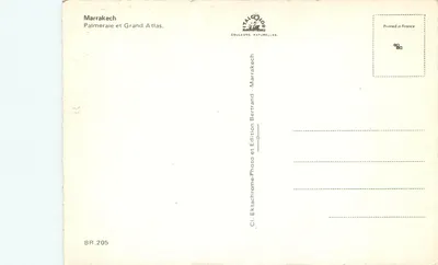 Marrakech — Palmiery i Wielki Atlas — Wydawnictwo Bertrand — Rewers