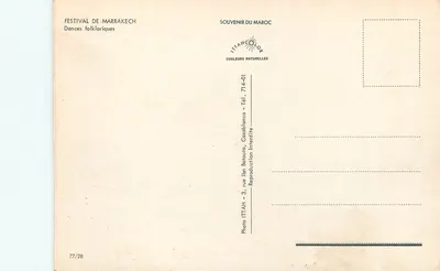 Marrakech — Festival de folclore — ITTAHCOLOR — Verso