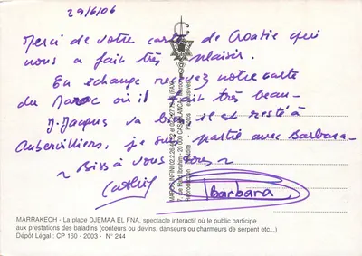 Mercado de Marrakech — vista aérea — editor FNA, N° 244 — Verso