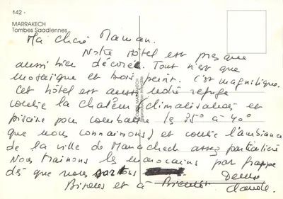Marrakech — Groby Saadi — wydawca COLOR MARAKECH, nr 142 — Rewers