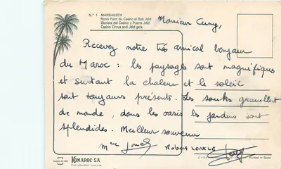 Marrakech — Rond-Point Kasyna el Bab Jdid — Wydawca Komaroc SA, N°1 — Rewers