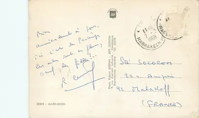 Marrakech — cena de rua e vista aérea — JEFF, edição 5230 B — Verso