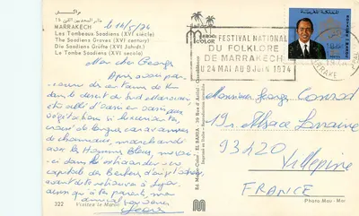 Os Tumbas Saadianas — Século XVI — Ed. MABROCE COLOR, n°322 — Verso