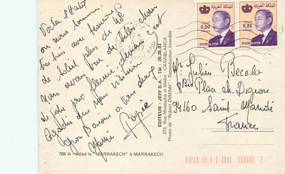 Hôtel le 'MARRAKECH' — Marrakech — Wydawca: JEFF S.A. — Rewers