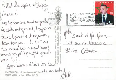 Marrakech — Praça Djemaâ El Fna — editor MAROKECH — Verso