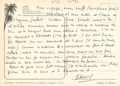 Bab Mansour — Porta de Meknès — Casa-images, Casablanca — Verso