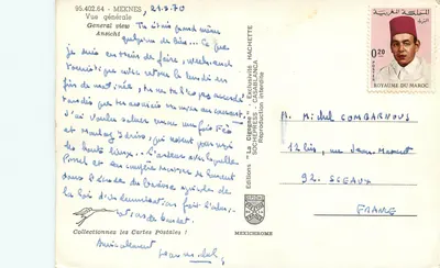 Vista geral de Meknès — Edições Hachette — n° 95.402.64 — Verso