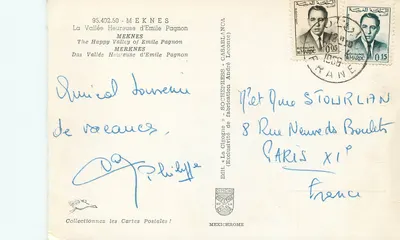 La Vallée Heureuse d'Emile Pagnon — Meknès — Wydawca Iris — Rewers