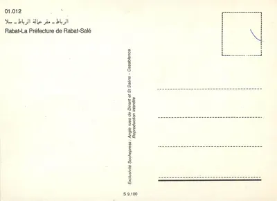 Rabat-Salé — Prefectuur van Rabat-Salé — Uitgave Sochepress — Achterkant
