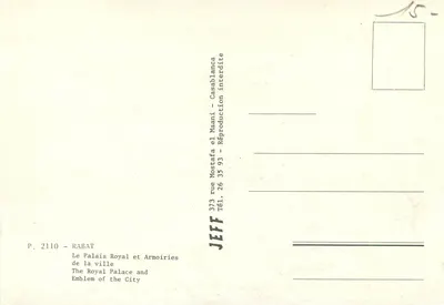 Pałac Królewski i herb miasta — Rabat — JEFF — Rewers