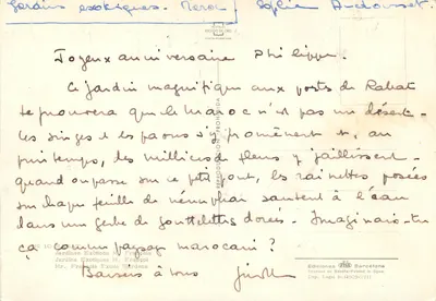 Jardins exóticos - Nérou - Éd. FISO, Barcelona, n°10 — Verso
