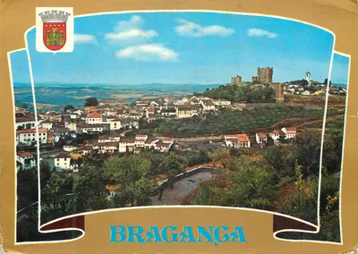 Bragança — vista panorâmica com castelo — Edição Oficial Porto
