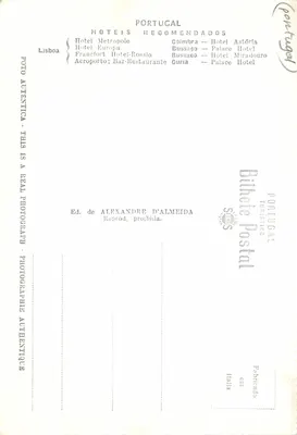 Portugalia - Bussaco - Źródło Chłodne (budowa z 1760 r.) — wydawca Alexandre D'Almeida, nr 294 — Rewers