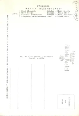Bussaco — Wieża Hotelu Palace — Wyd. Alexandre D'Almeida nr 282 — Rewers