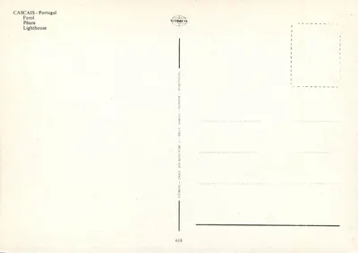Cascais - Portugal — Farol — editor COMER, n° 618 — Verso